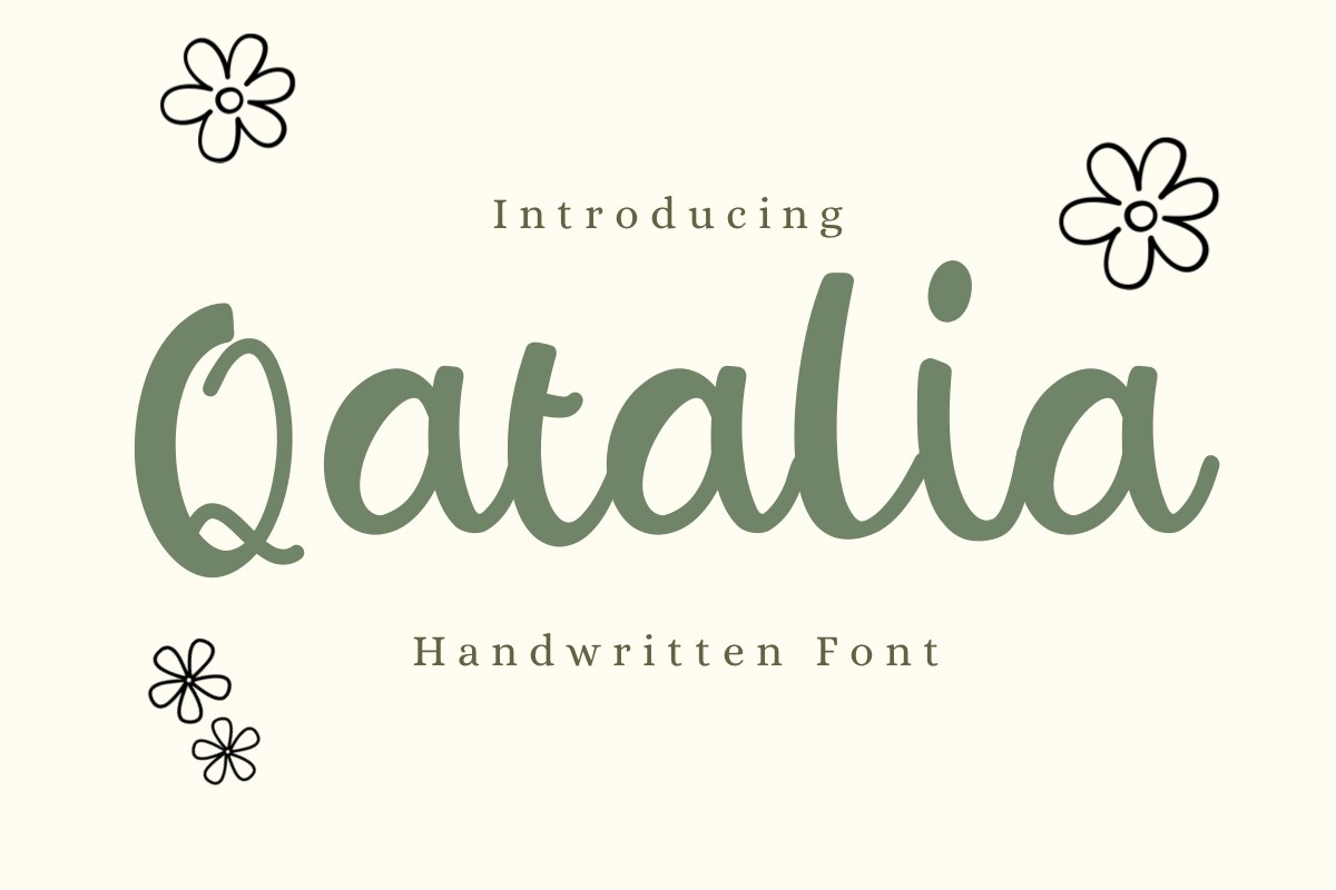 Qatalia Regular Font preview