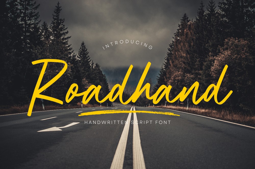 Roadhand Font preview