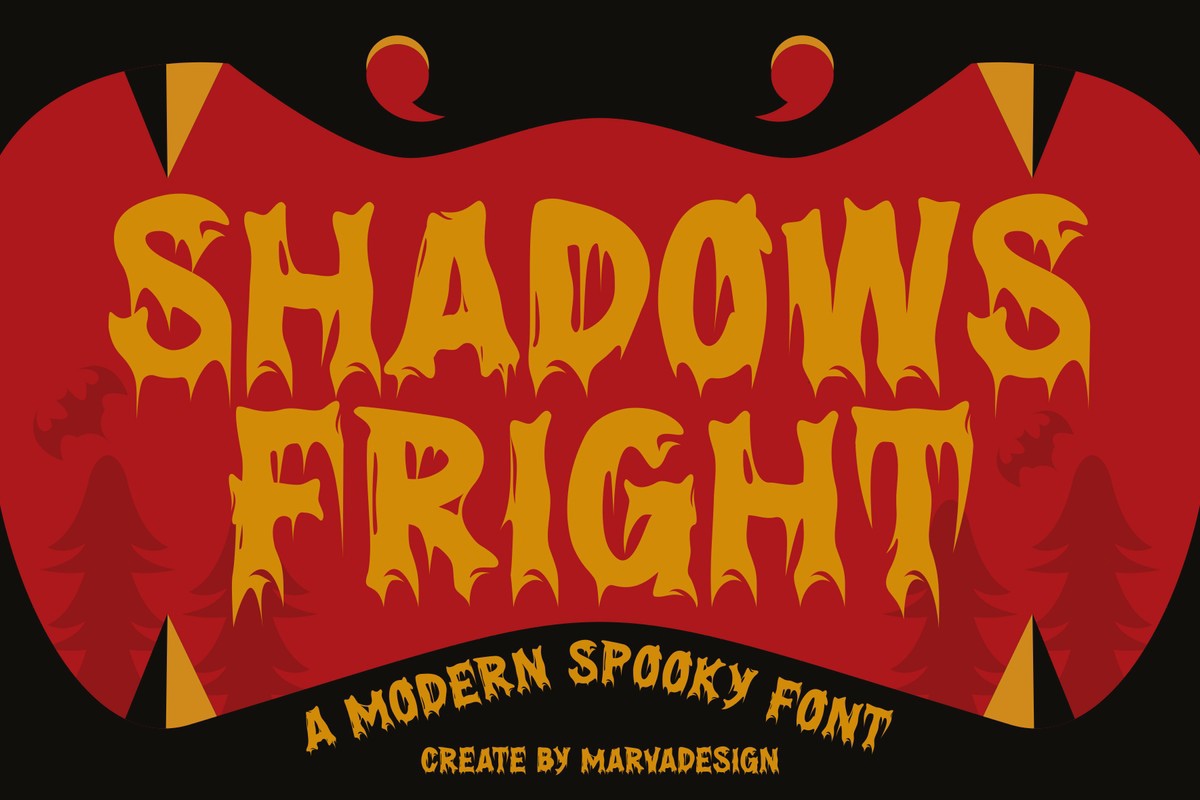 Shadows Fright Font preview