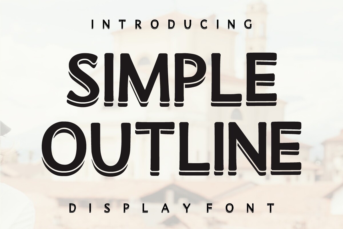 Simple Outline Font preview