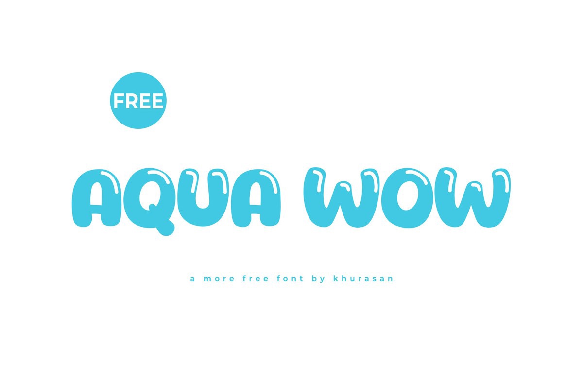 Aqua Wow Regular Font preview