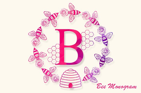 Bee Monogram Font preview