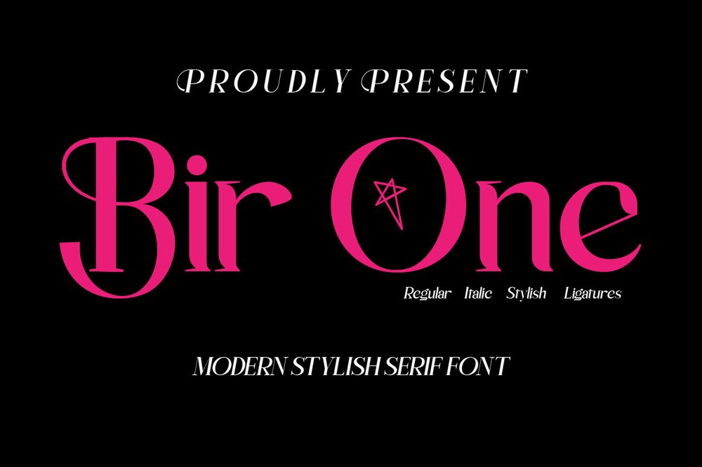 Bir One Italic Font preview