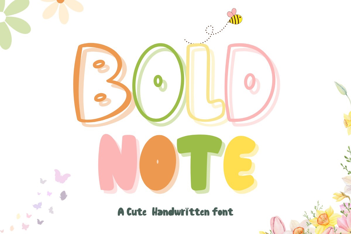 Bold Note Regular Font preview