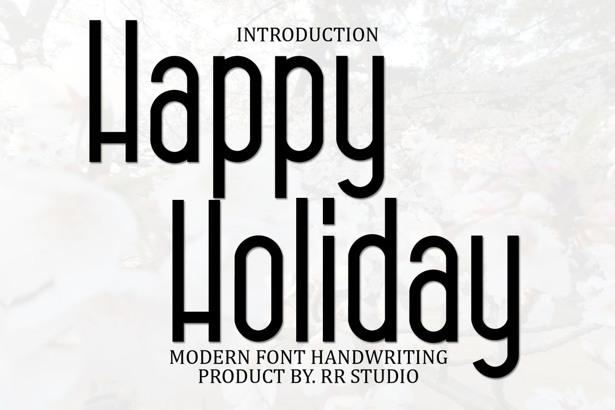 Happy Holiday Font preview