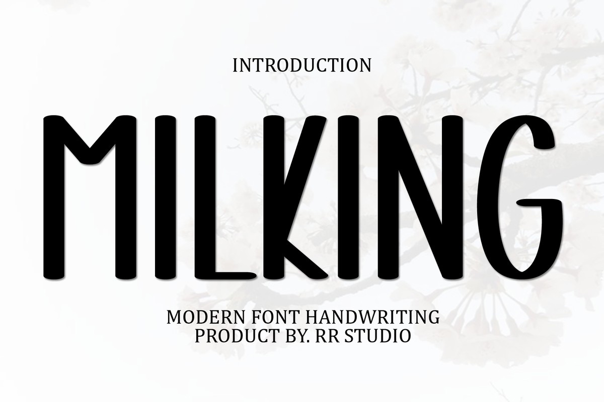 Milking Font preview