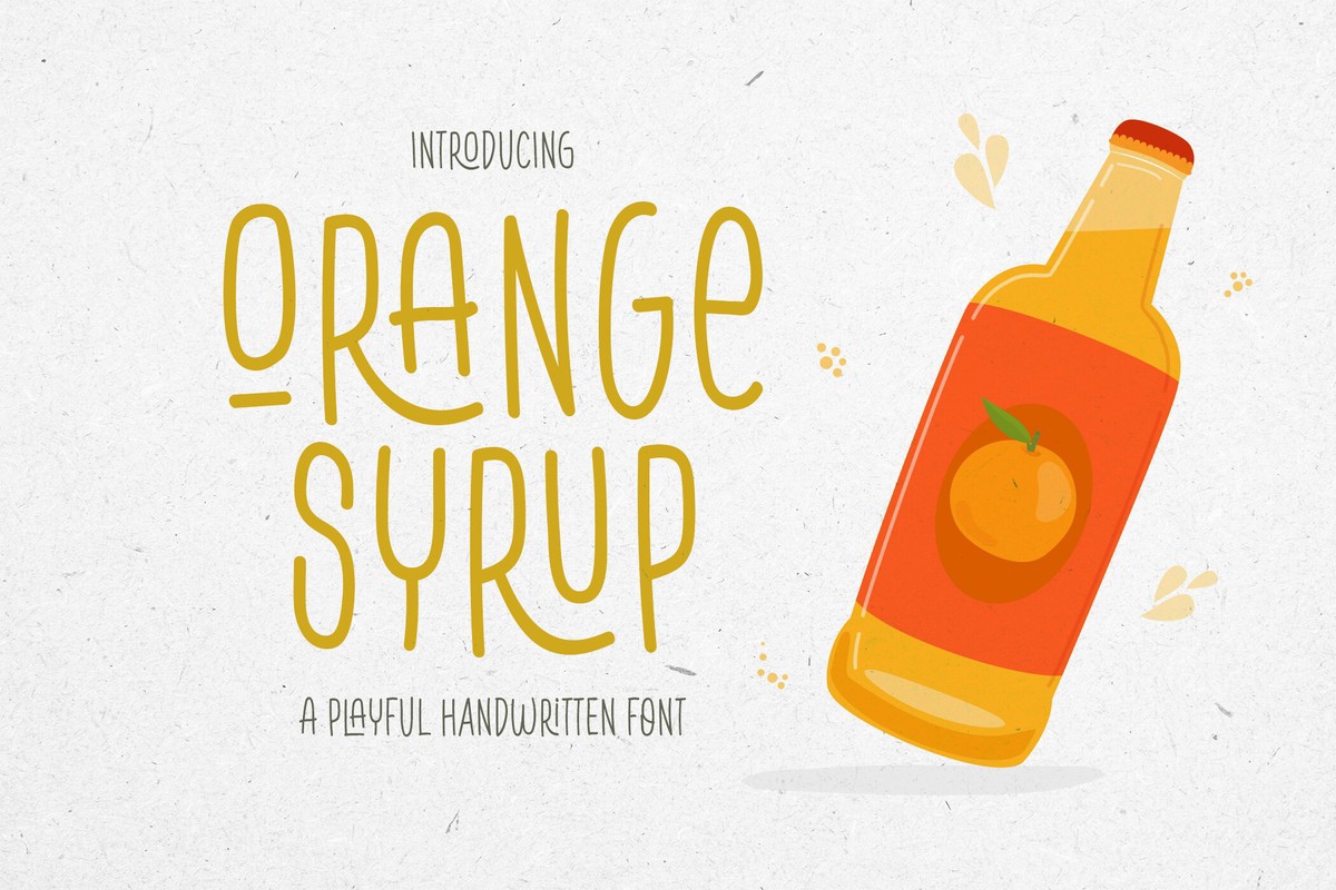 Orange Syrup Regular Font preview