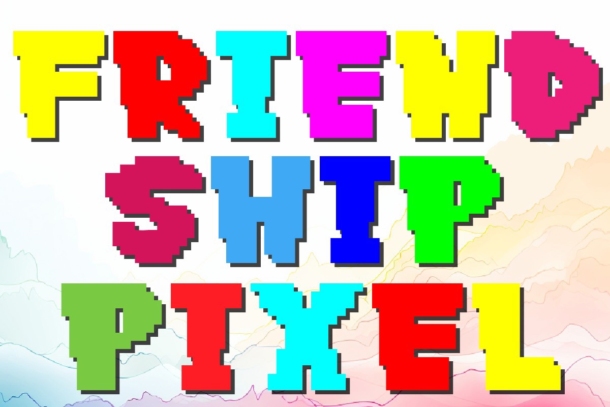 Pixel Friendship Regular Font preview