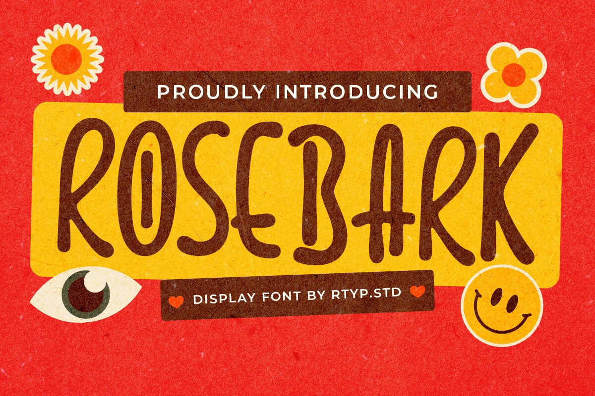 RT Rosebark Font preview