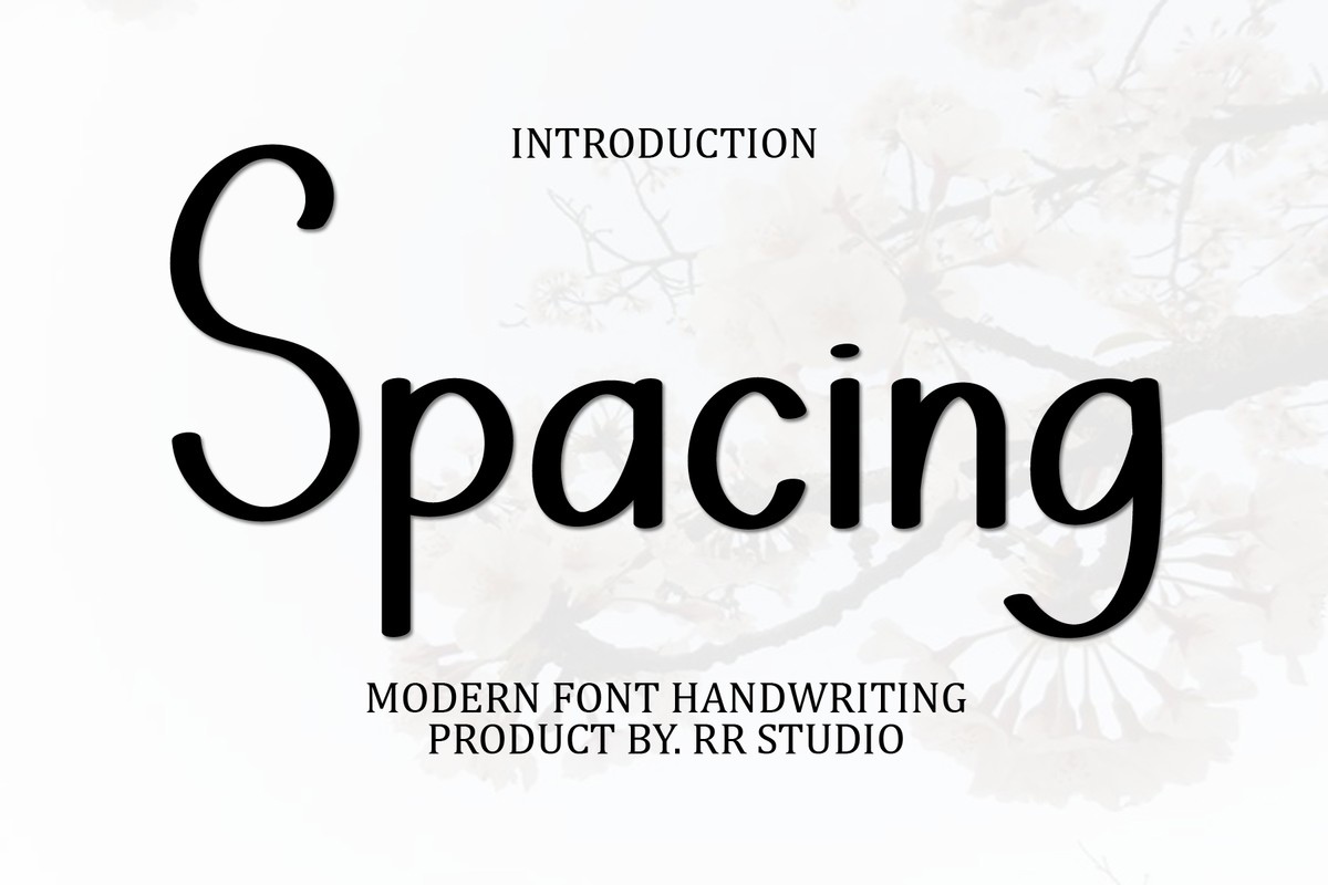 Spacing Font preview