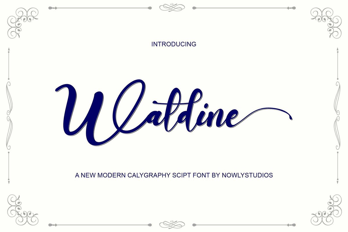 Waldine Font preview