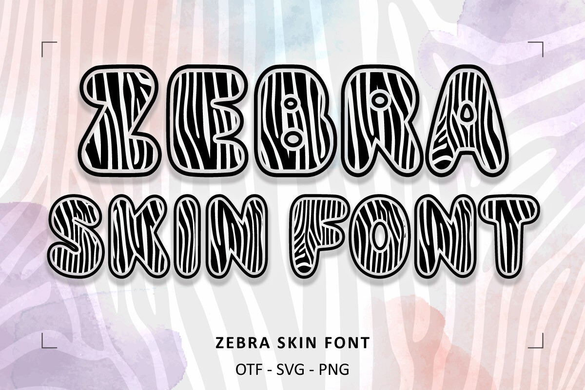 Zebra Skin Font preview