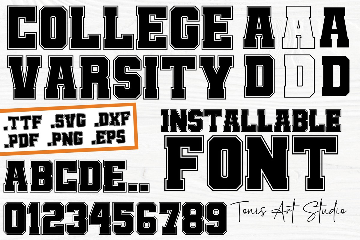 AB College Outline Font preview
