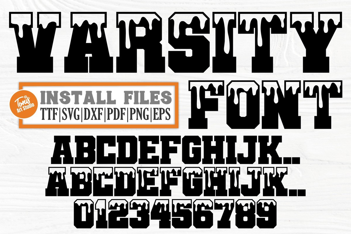 AB Dripping Varsity Font preview