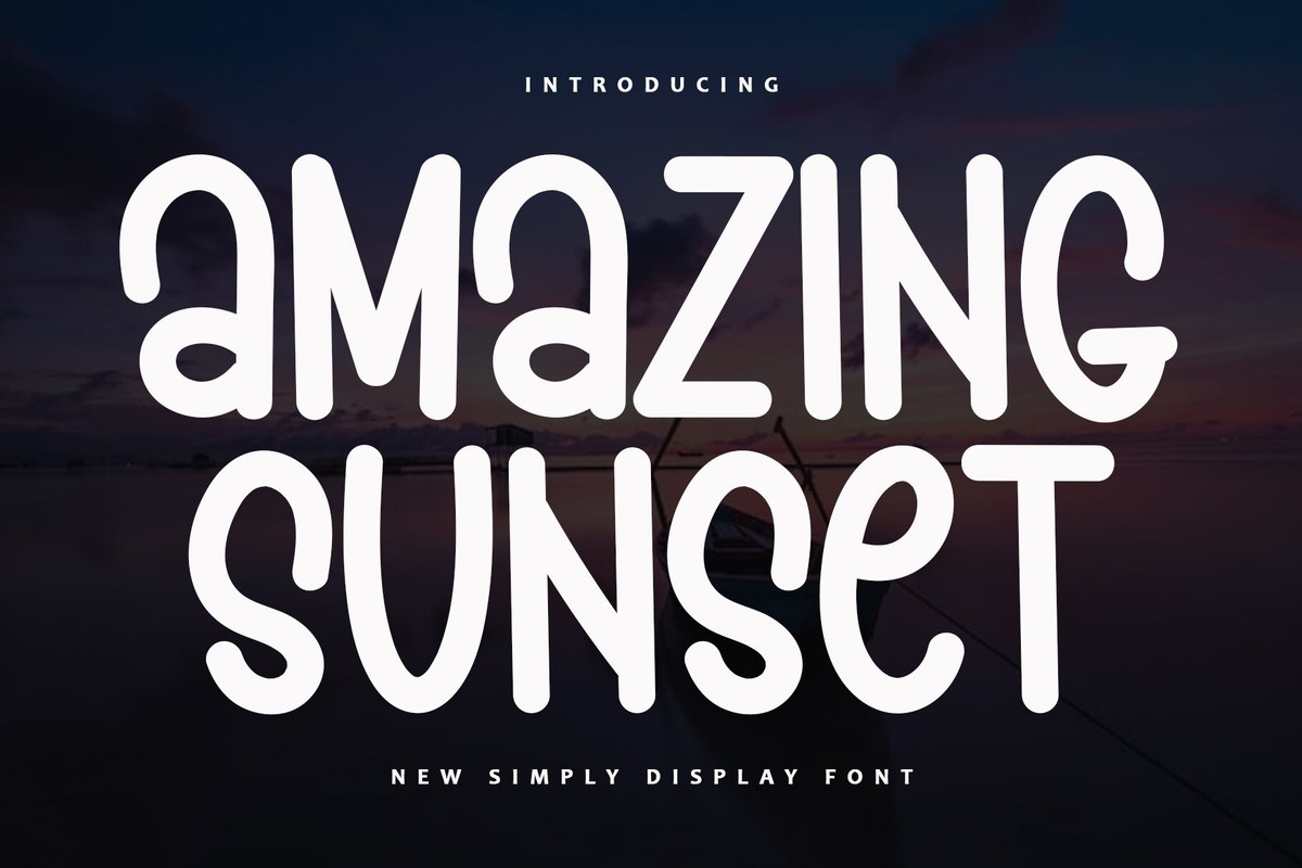 Amazing Sunset Font preview