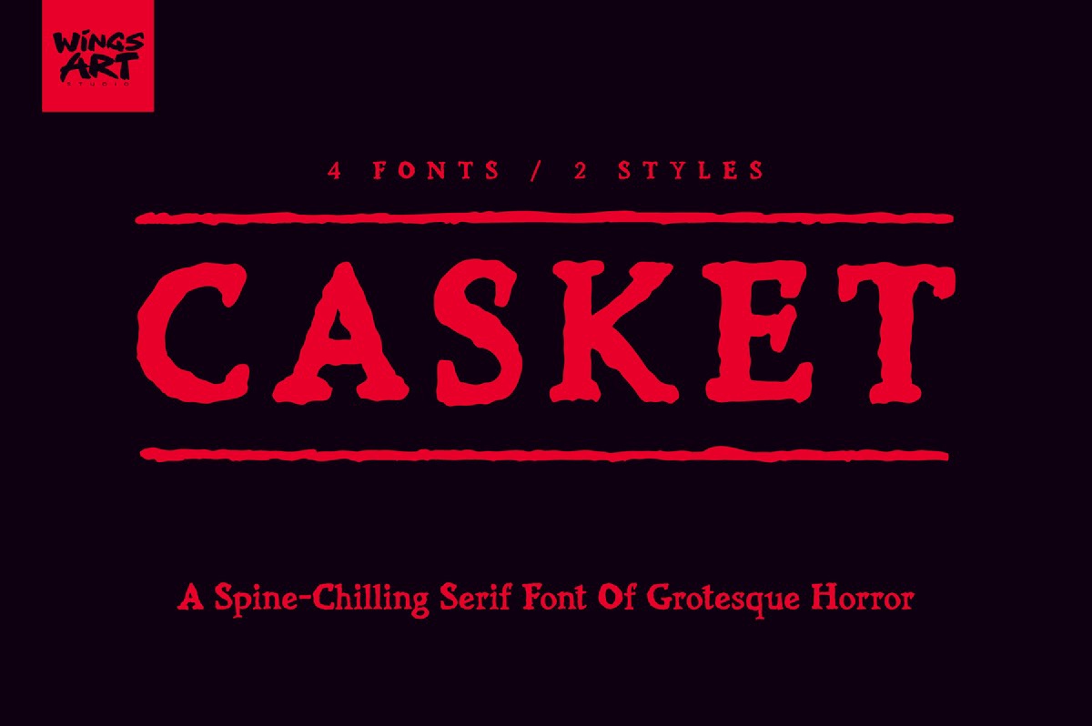 Casket Font preview