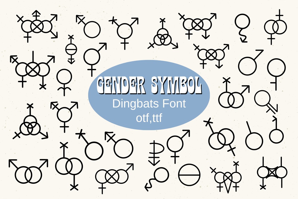 Gender Symbol Font preview