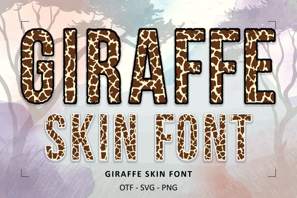 Giraffe Skin Font preview