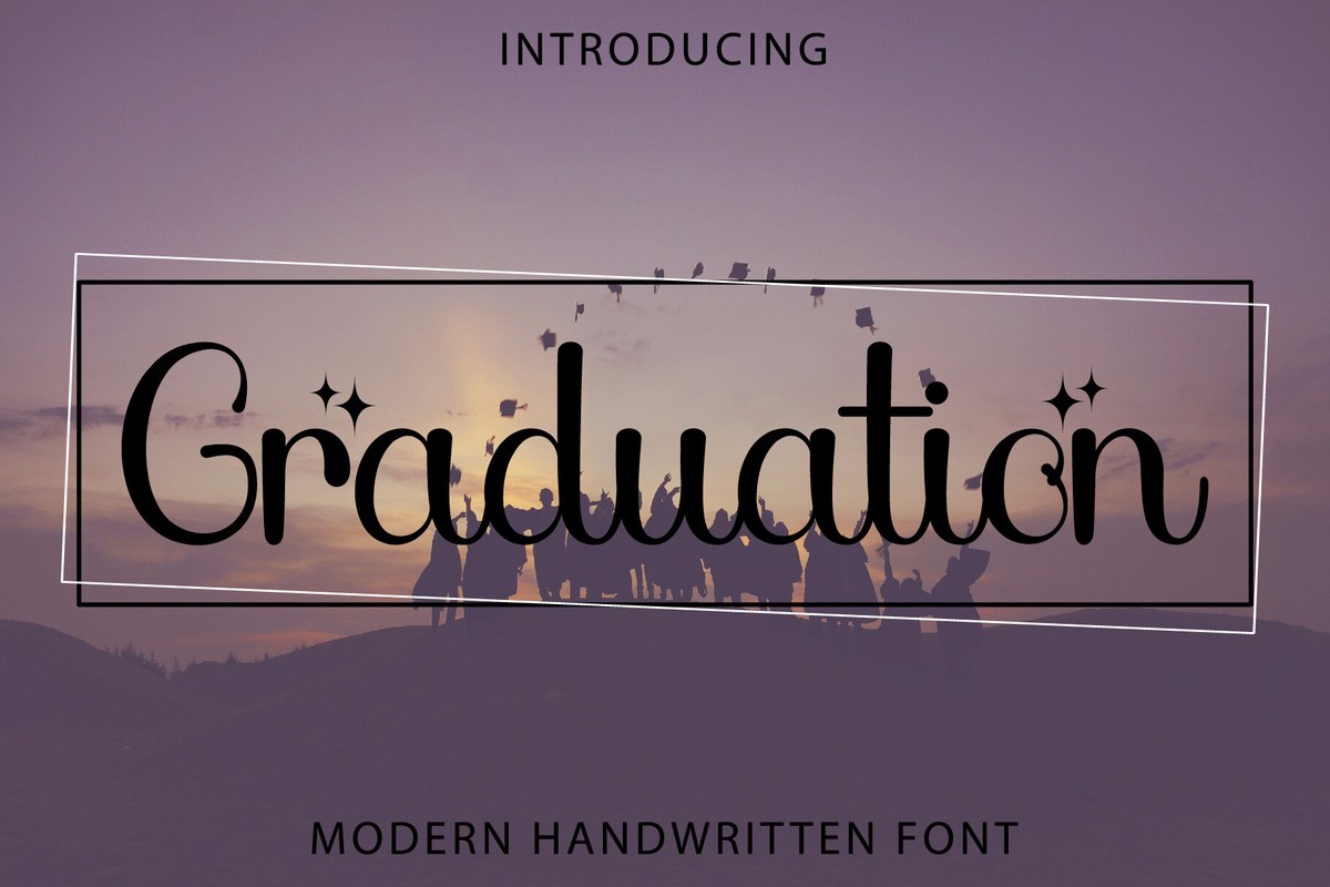 Graduation Font preview