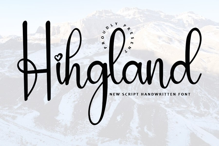 Highland Font preview