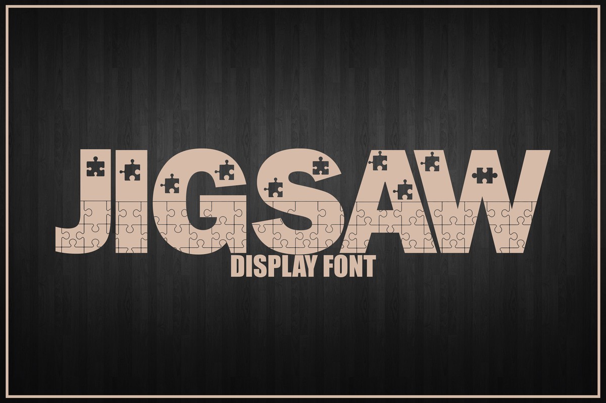 Jigsaw Font preview