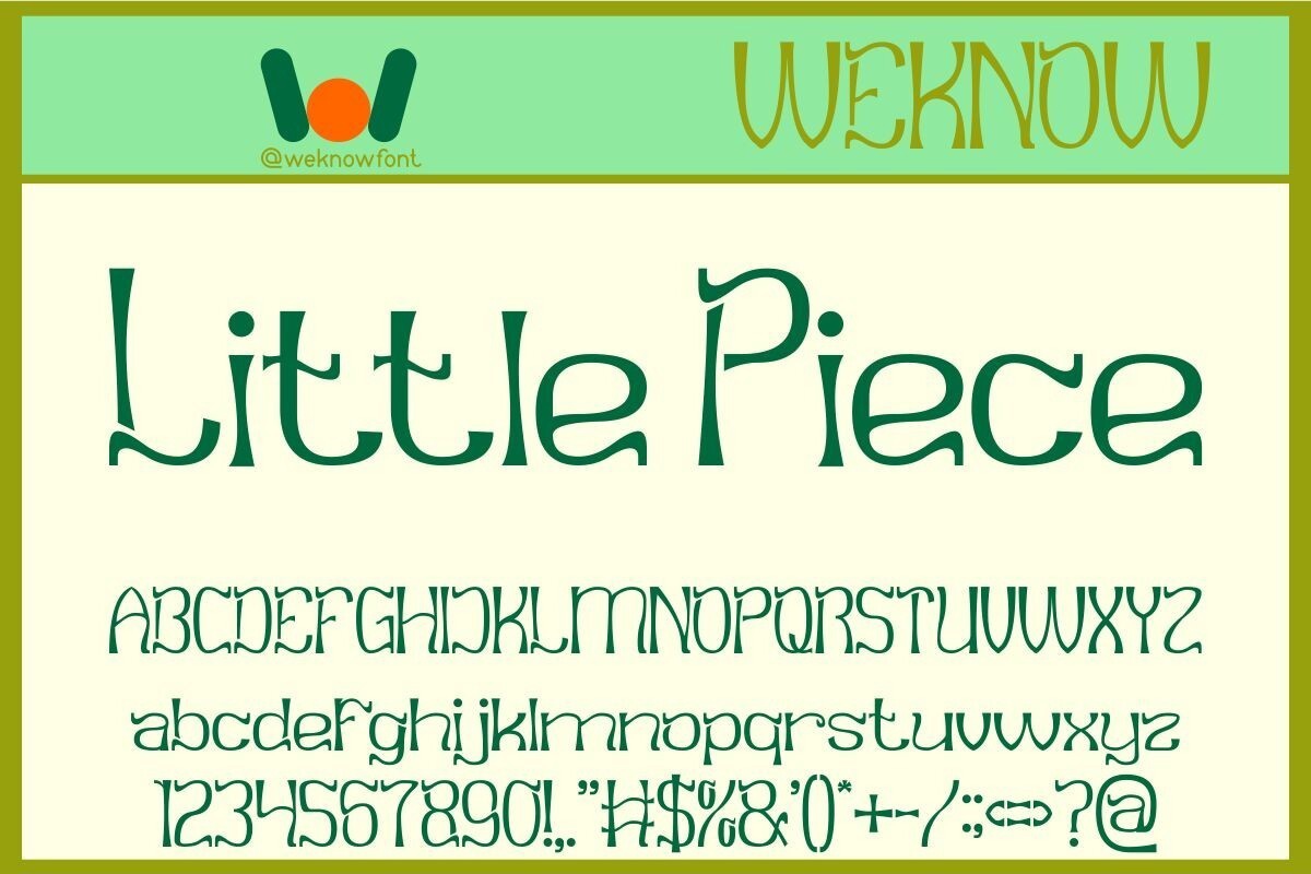 Little Piece Font preview