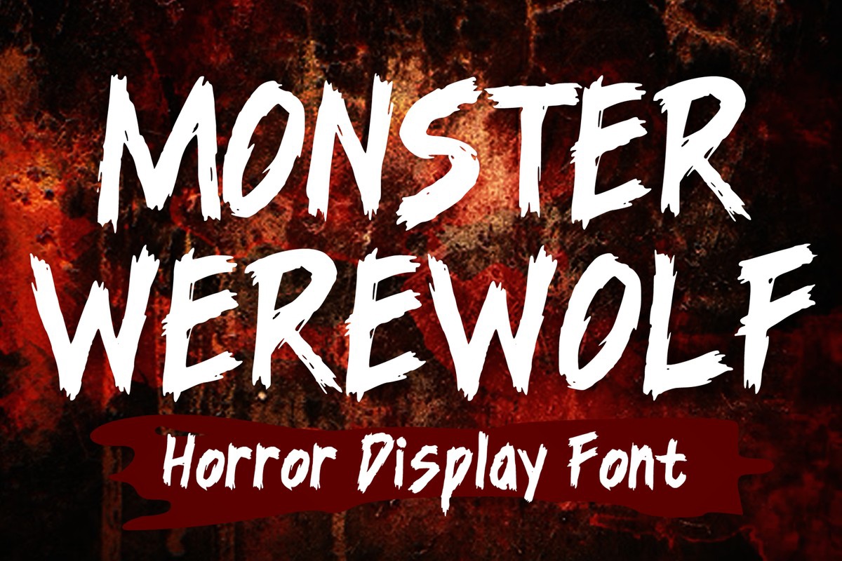 Monster Werewolf  Font preview