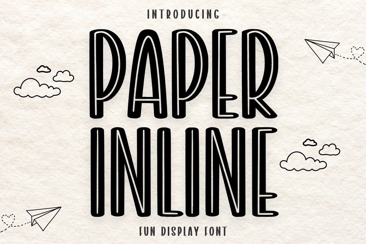 Paper Inline Regular Font preview