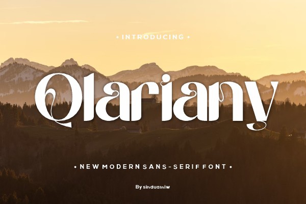 Qlariany Font preview