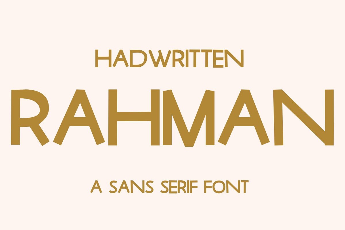Rahman Font preview