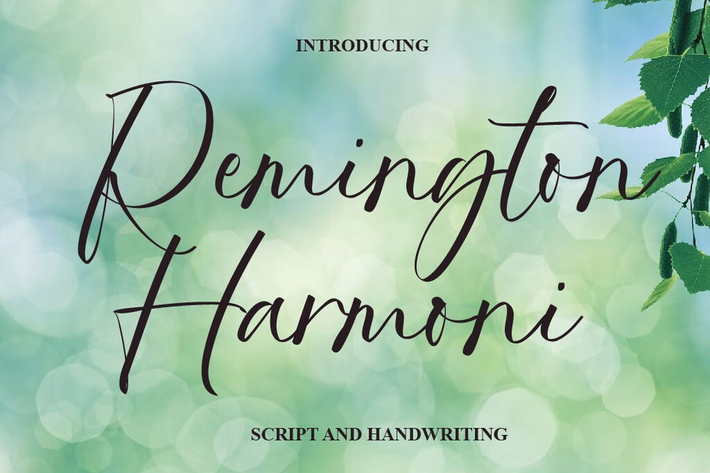 Remington Harmoni Regular Font preview