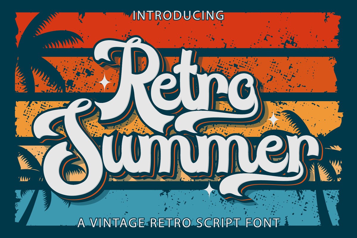 Retro Summer Font preview