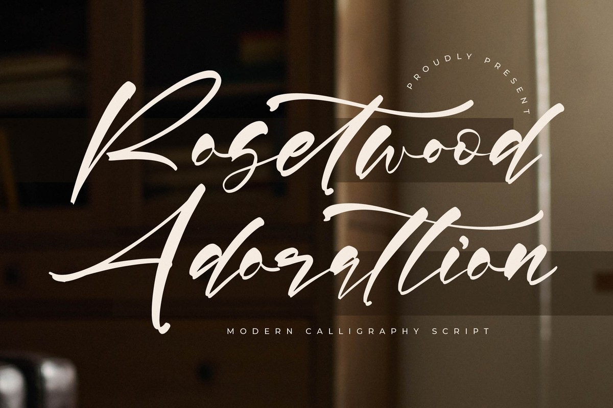 Rosetwood Adorattion Font preview