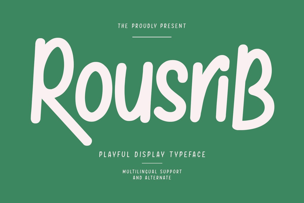 Rousrib Font preview