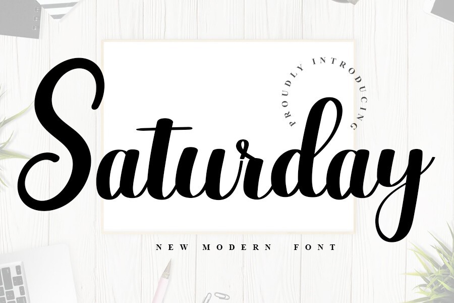 Saturday Font preview