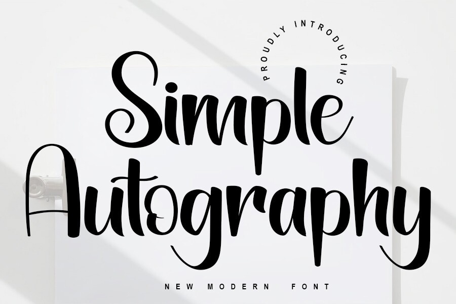 Simple Autography Regular Font preview