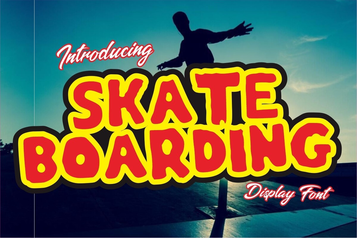 Skateboarding Font preview