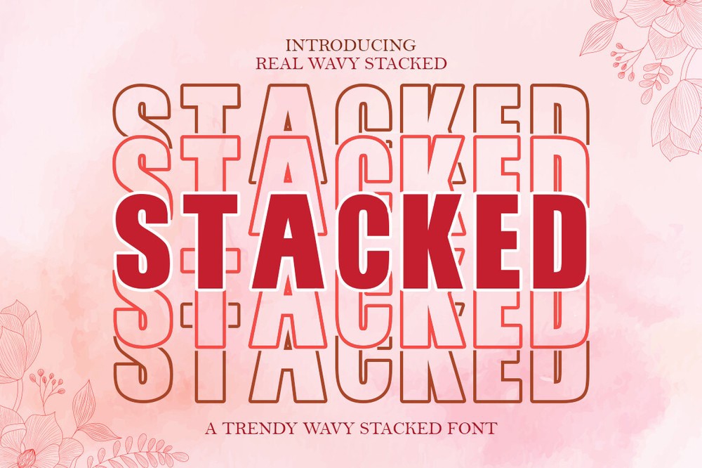 Stacked Regular Font preview