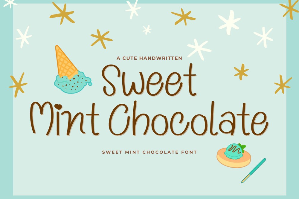 Sweet Mint Chocolate Regular Font preview