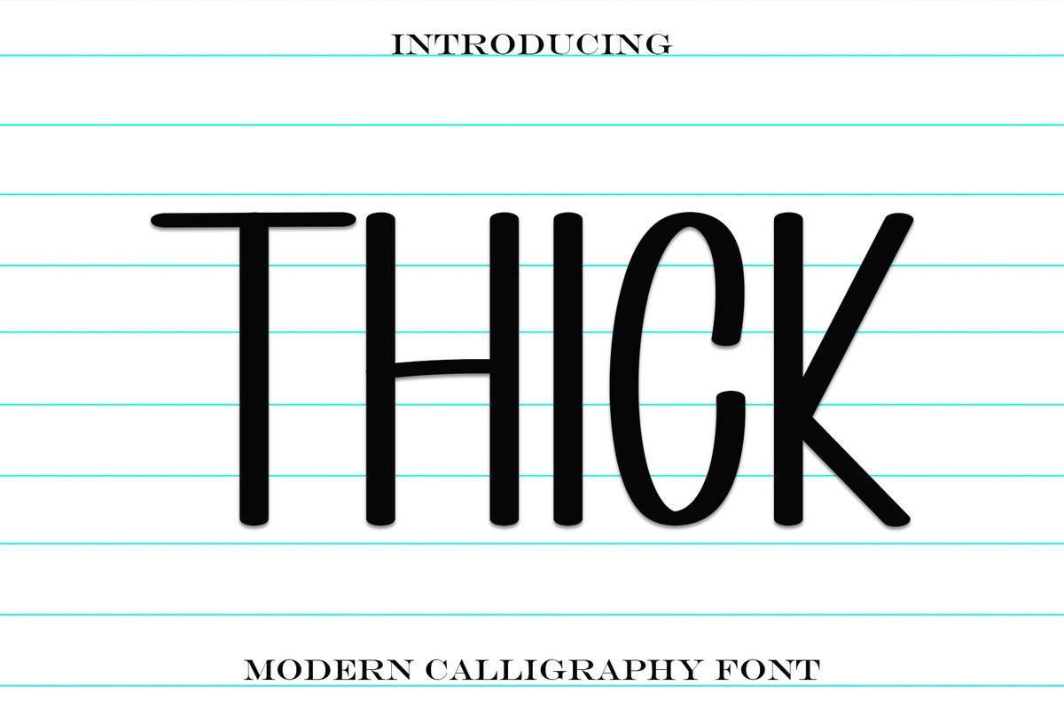 Thick Font preview