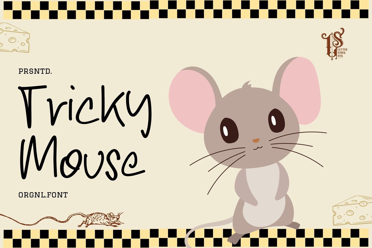 Tricky Mouse Font preview