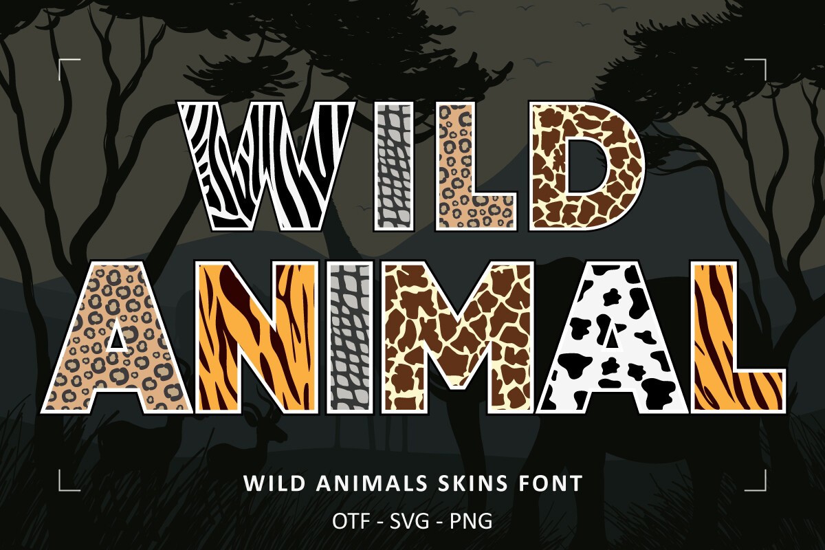 Wild Animals Skins 4 Font preview