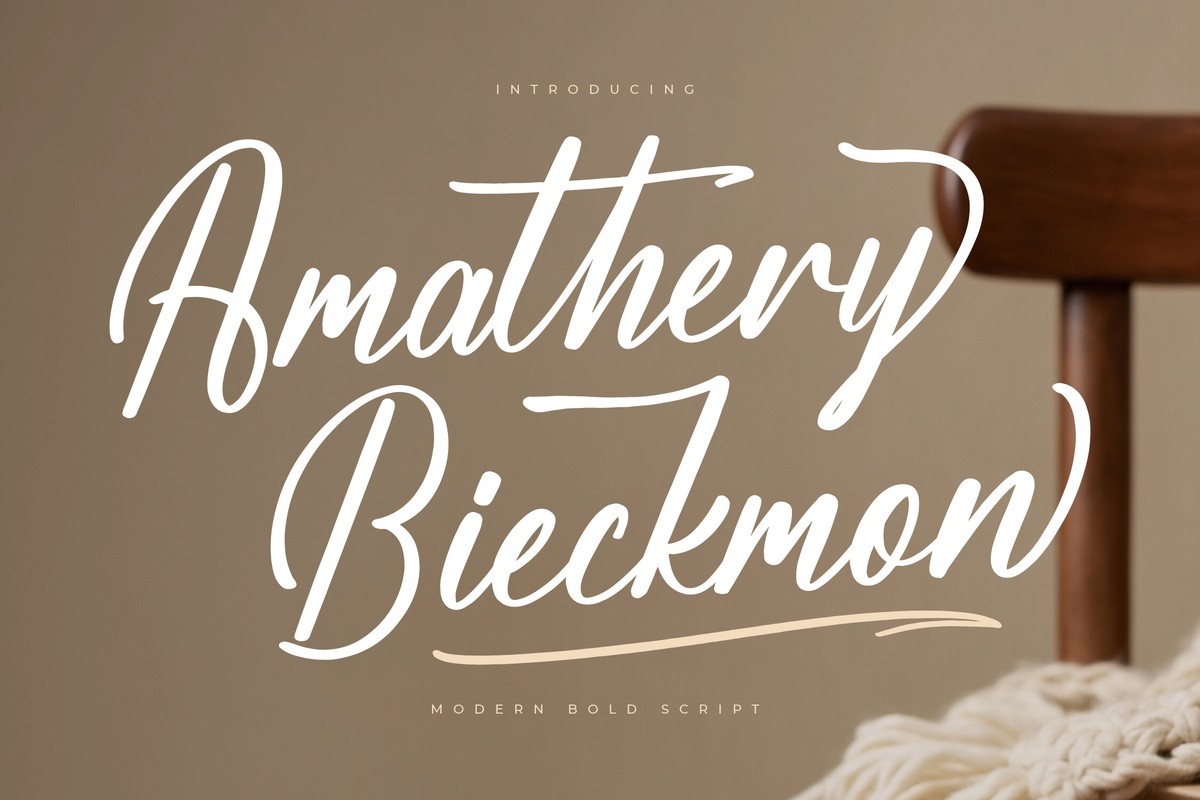 Amathery Bieckmon Font preview