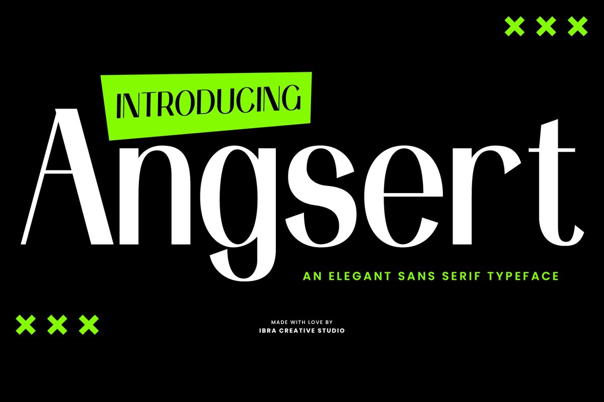 Angsert Font preview