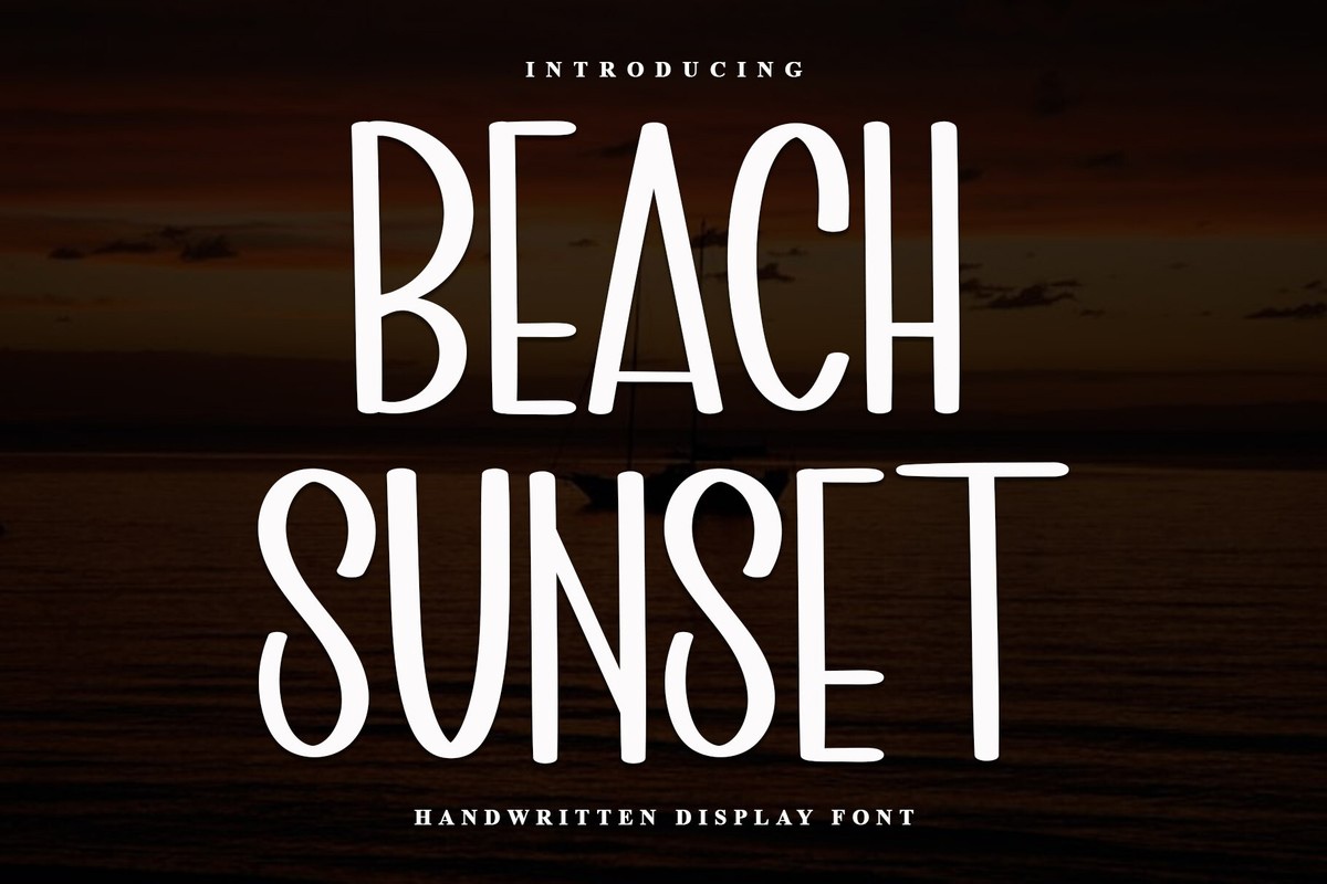 Beach Sunset Regular Font | xFonts.pro