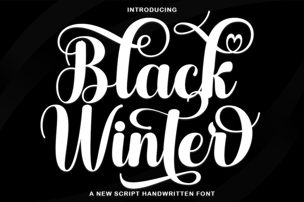 Black Winter Regular Font preview