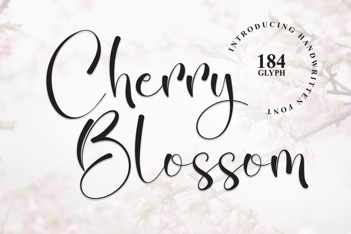 Cherry Blossom Font preview