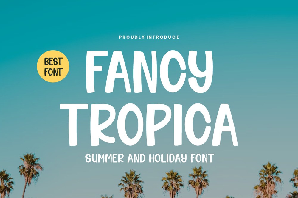 Fancy Tropica Regular Font preview