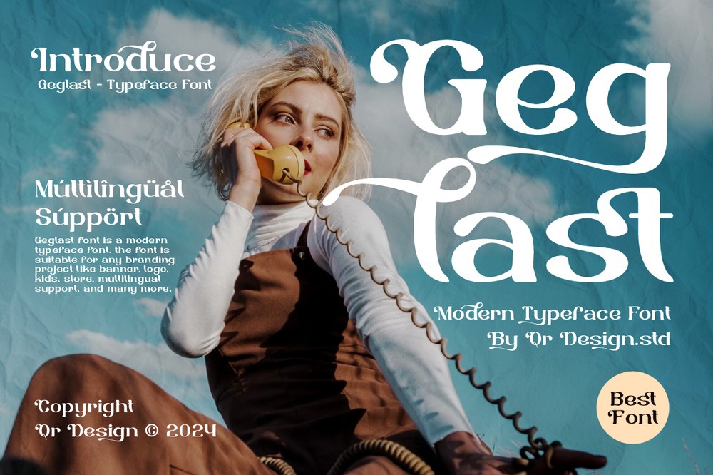 Geglast Font preview