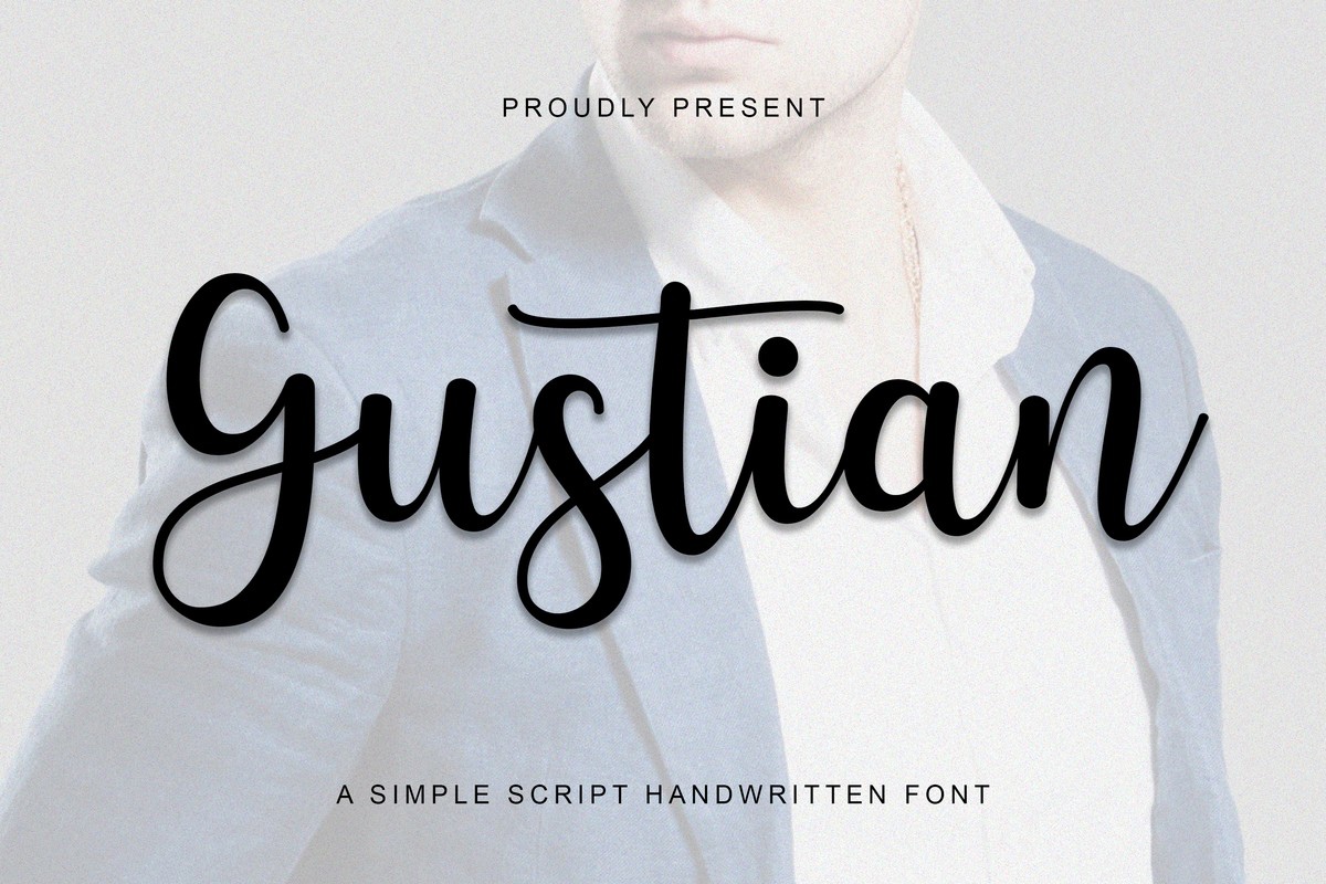 Gustian Font preview